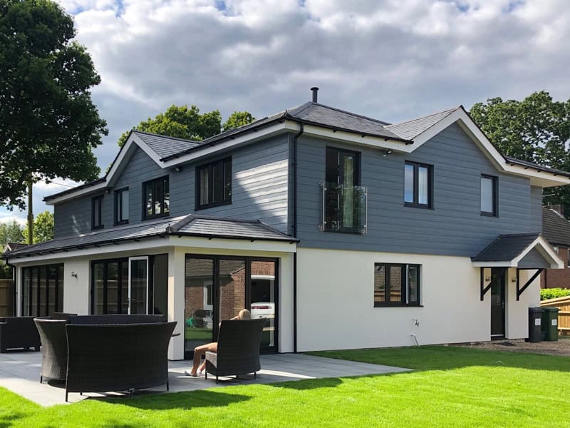 A completed timber frame house by Vision Development Berkshire